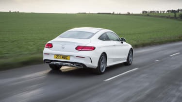 Mercedes C-Class Coupe C250d AMG Line - rear tracking