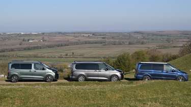 Volkswagen California, Mercedes Marco Polo and Citroen Holidays - side profile