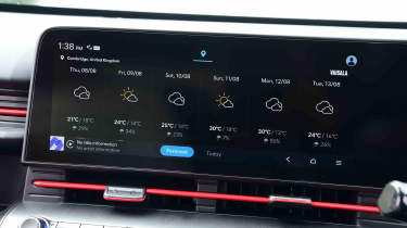 Hyundai Kona Electric - infotainment weather page