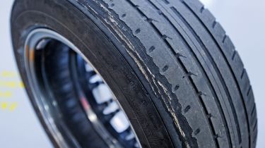 Worn tyre 