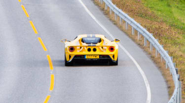 Ford GT Norway road trip - rear action