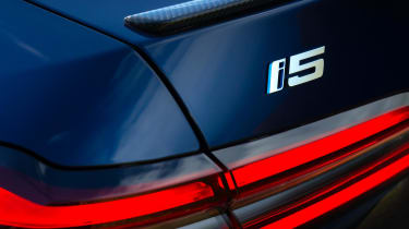 BMW i5 detail of i5 badge