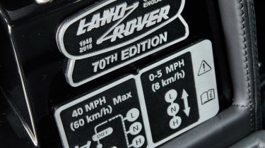 Land Rover Defender Works V8 - interior detail