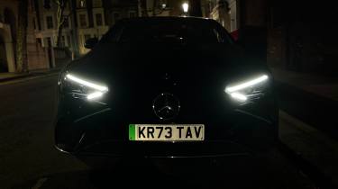 Mercedes EQE - headlights (at night)