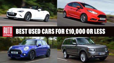 Best used cars for £10,000 or less - header image