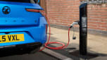 Vauxhall Astra Electric connected to roadside charger