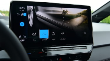 2023 Volkswagen ID.3 - infotainment screen displaying drive mode selection menu