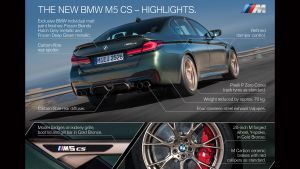 BMW M5 CS - rear infographic