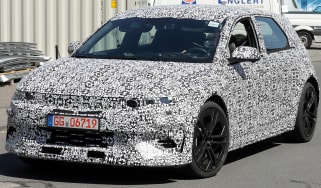 Camouflaged Ioniq 5 N test car - front angled