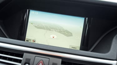 Mercedes E300 Hybrid interior screen detail