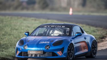 Alpine A110 Cup driving front