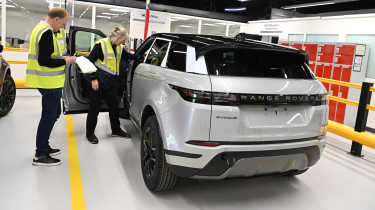 Halewood factory - inspecting car