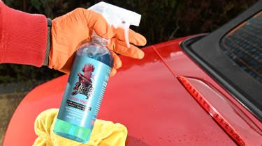 Auto Express Product Awards 2026 - products editor Tom Barnard using Dodo Juice wash wax