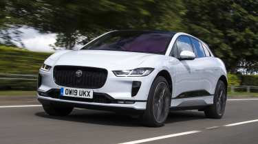 Three-car garage: Jaguar I-Pace, front tracking