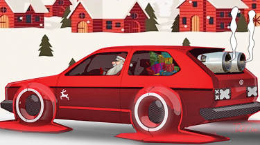 Classic Volkswagen Golf Santa&#039;s sleigh