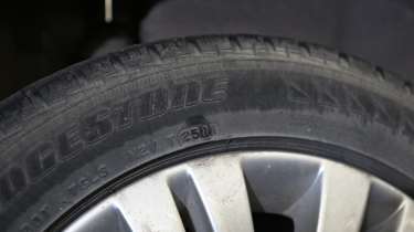 Worn Bridgestone tyre