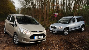 Ford B-MAX and Skoda Yeti front static