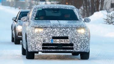 2024 Vauxhall Grandland (camouflaged) undergoing winter testing - front