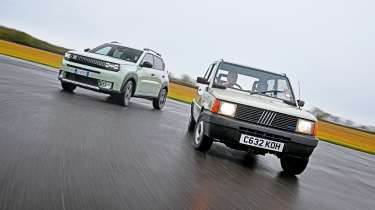 Fiat Panda Mk2 - front with Grande Panda