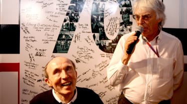 Frank Williams and Bernie Ecclestone