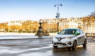 Renault Zoe being driven in Paris