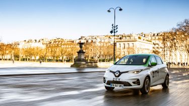 Renault Zoe being driven in Paris