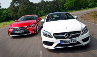 Mercedes C-Class Coupe vs Lexus RC 300h - header