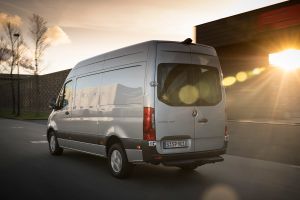 Mercedes Sprinter - silver rear action