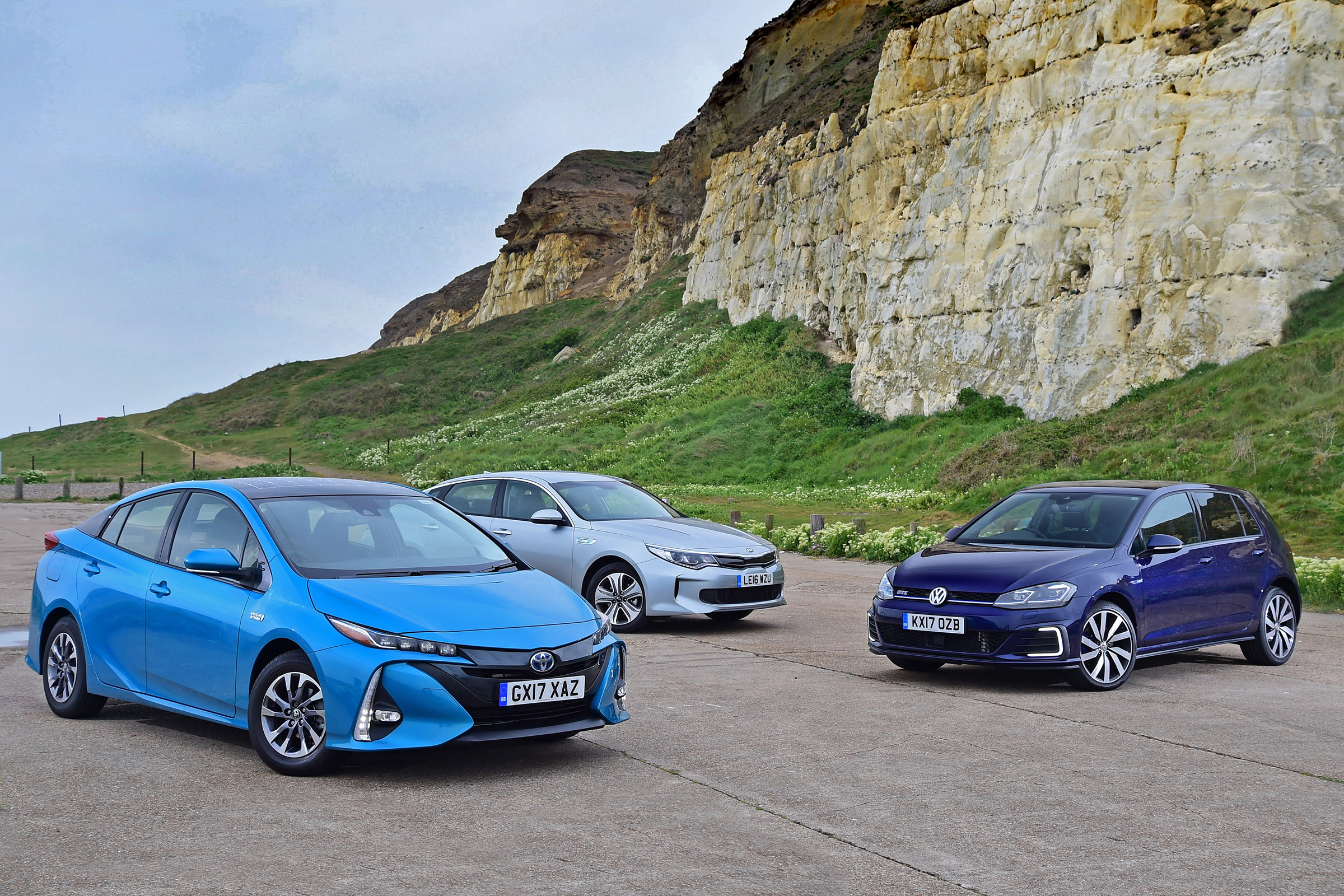 Toyota Prius Phv Vs Kia Optima Phev Vs Volkswagen Golf Gte Auto Express