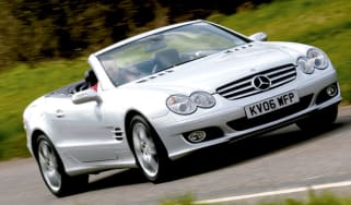 Front view of Mercedes SL500