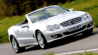 Front view of Mercedes SL500