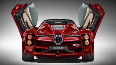 Pagani Utopia Roadster - tail shot with the doors open