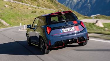 New MINI John Cooper Works accessories - rear 3/4 dynamic