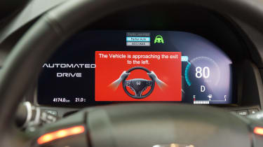Honda autonomous car - road warning