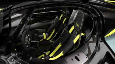 Aston Martin Valkyrie AMR Track Performance Pack Stirling Green and Lime - seats