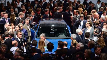 Media scrum - Frankfurt Motor Show 2015