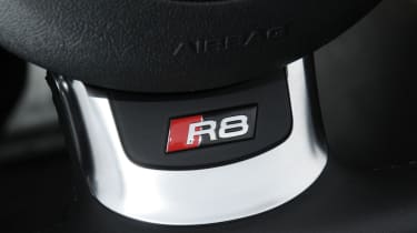 Audi R8 V8 Spyder steering wheel badge
