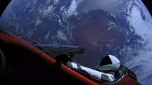 Tesla Roadster in space - Earth