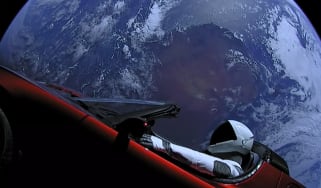 Tesla Roadster in space - Earth