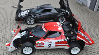 New Lancia Stratos and old Stratos side
