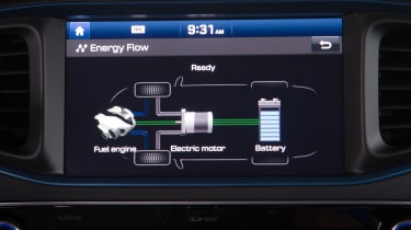 Hyundai IONIQ hybrid 2016 - drive screen