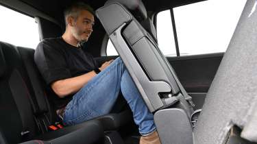Richard Ingram sitting in the Mercedes EQB 250+ Urban Edition 
