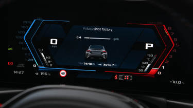 New BMW M2 being driven in the UK - digital drivers display 