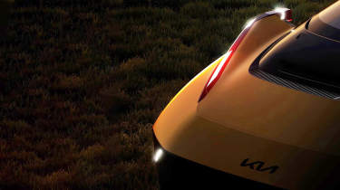 New Kia EV saloon car - front quarter