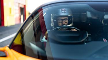 Henry Catchpole sat in the McLaren W1