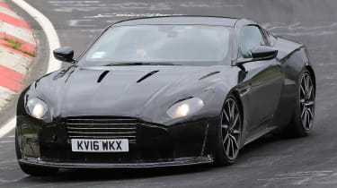 Aston Martin V8 Vantage spy shot - front cornering