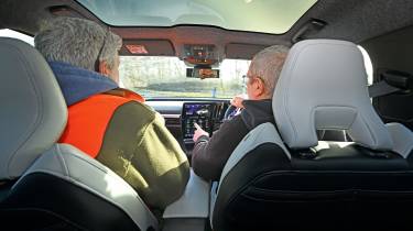 Auto Express senior test editor Dean Gibson driving the Renault Scenic