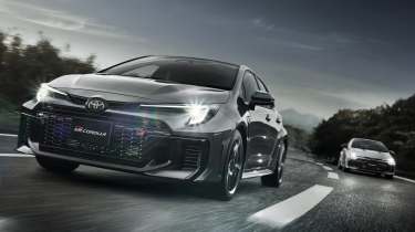 Toyota GR Corolla - front tracking on road