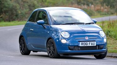 Fiat 500 TwinAir front cornering