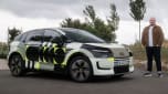 Ellis Hyde with the Audi A2 e-tron prototype
